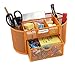 EasyPAG Mesh Pen Holder Desk Organizer with Drawer Stationery Supplies Organizer for Dorm School 9 Compartments Workspace Desk Accessories Organization for Office, Orange