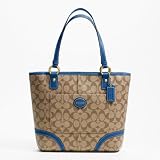Coach Peyton Tote F18917 (B4/Khaki/Cobalt)