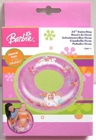 Childrens Toyshop  Toys : Barbie Fun Pink Swim Ring 3-6 Yr Beach Holidays