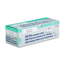 Avery Pres-a-ply Pin-Fed Computer Labels, 3.5 x 0.96 Inches, White, Box of 5000 (30720)