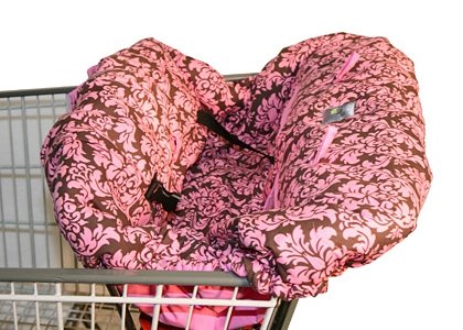 Buy Low Price ITZY RITZY SHOPPING CART AND HIGH CHAIR COVER DAMASK – PINK & COCOA GC8025