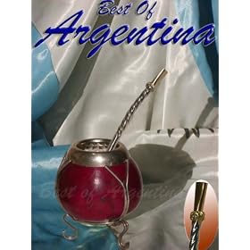 ARGENTINA mate: Natural gourd with nickel base and straw (w filter) by Best of Argentina