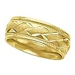 14K Yellow Gold Comfort Fit Design Wedding Band For Men and Women - Size 11.5