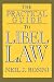 Book The Practical Guide to Libel Law