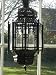 Large Moroccan iron lantern with clear glass