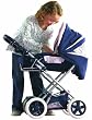 Corolle Nursery and Carriage - Navy Blue and Pink 12" X 15" X 21"