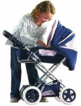 Corolle Nursery Navy blue & pink Carriage - 12" x 15" x 21"
