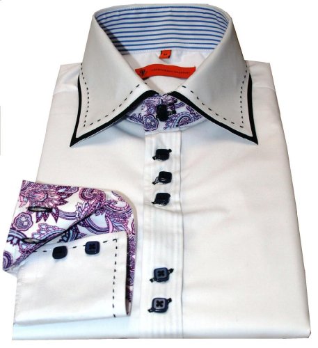 100 % Cotton Mens Shirt Slim Cut, White