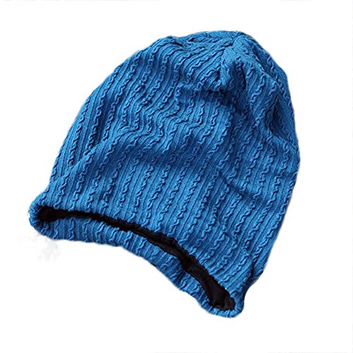 Boy Girl Fashion Trendy Baby Toddler Child Hat Knit Beanie Warm Winter Cap (Blue)