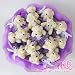 Forever Love Flower Bouquet of Dolls, 15 Teddy Bears in Purple Veil