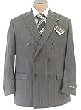Ralph Lauren Mens Double Breasted Gray Pinstripe Wool Suit- Size 40S Ralph Lauren Mens Double Breasted Gray Pinstripe Wool Suit- Size 40S