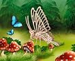Puzzled Little Butterfly 3D Natural Wood Puzzle