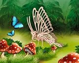 Puzzled Little Butterfly 3D Natural Wood Puzzle