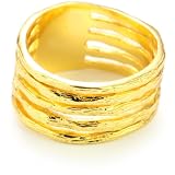 gorjana Perry Gold-Tone Five Band Ring, Size 7