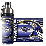 Baltimore Ravens - NFL 24oz Stainless Steel Water Bottle with 360&Acirc;&ordm; Wrap