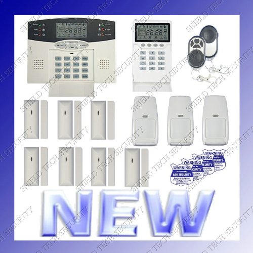 Wireless Home Security System w/ Auto-Dialer --- Digital LCD Display for Burglar and Fire Alarm --- Protects House and Office Wireless Home Security System w/ Auto-Dialer --- Digital LCD Display for Burglar and Fire Alarm --- Protects House and Office