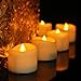 Youngerbaby 24pcs Amber Yellow Flickering Tea light Candles With Timer - 6 hrs On 18 hrs Off - Battery Operated LED Flameless Tealight For Wedding,Party, Indoor Decoration
