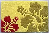 HIBISCUS RUG YELLOW 18" X 28" - HAWAIIAN RUG