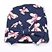 Baby Hats,Canserin Newborn Hospital Bowknot Flower Hat (Navy)