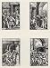 Albrecht Altdorfer (Illustrations for a devotional book, Sheet 21-24, Christ before Caiaphas, Christ before Pilate, Flag