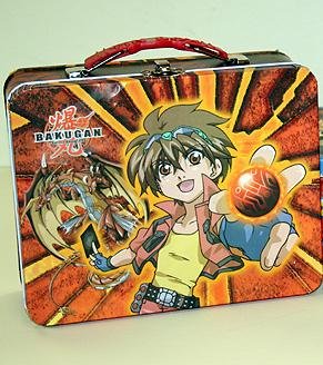 2010 Bakugan Red Handle Large Carry All Lunch Box