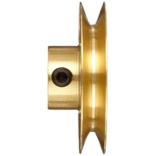 Boston Gear G1217 Grooved Pulley, Fits Round Belts 0.1875" or Smaller, 0.250" Face, Brass