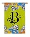 Gablecrest Monogram Silk Reflections Garden Size Flag - B