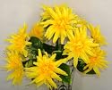 12 Yellow Chrysanthemum Artificial Silk Flowers Bouquet