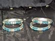 4p Bellydance Indian Bangles Turquoise and Kundan Kangan Handmade Kada & Bangles Indian Jewelry