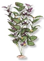 Vibran-Sea So. Amercian Rift Cluster Silk-Style Aquarium Plant, Large 13-14 tall, Plum
