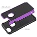 iPhone 8 Case, OEAGO iPhone 7 Silicone Case [Drop Protection] [Shock Proof] Hybrid Dual Layer Rubber Plastic Impact Defender Rugged Slim Hard Case Cover Shell for Apple iPhone 8 / iPhone 7 - Purple