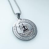 Fashion Tibet Buddha Buddhism Unisex Mens 316L Silver Stainless Steel Polished Ball Chain Necklaces Pendants