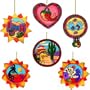 Southwest Kokopelli & Chili Pepper Christmas Ornament Set