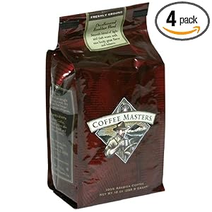 Coffee Masters Gourmet Coffee, Breakfast Blend Decaffeinated, Ground, 12-Ounce Bags (Pack of 4)