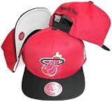 Miami Heat Red/Black Two Tone Snapback Adjustable Plastic Snap Back Hat / Cap