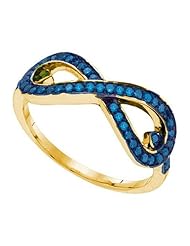 0.30CTW BLUE DIAMOND FASHION RING