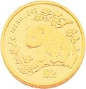 22K Yellow Gold 1oz Chinese Panda Coin Jewelry New