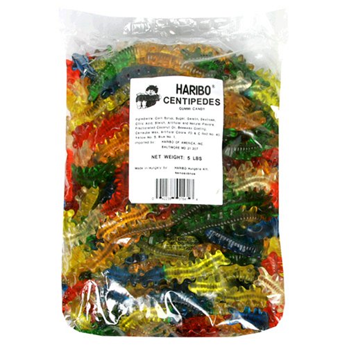 Haribo Gummi Candy, Centipedes, 5-Pound Bag