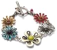 Lucky Brand Floral Link Bracelet, 7.5"