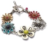 Lucky Brand Floral Link Bracelet, 7.5