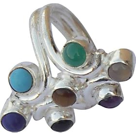 Sterling Silver Rings Mens Jewelry with Gemstone Handmade (nrng207)