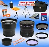 Professional Tokina 3x Telephoto & 0.22X Ultra Fisheye Wide Angle Lens + 4GB MEGA Kit for Canon Powershot A650 IS