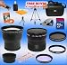 Professional Tokina 3x Telephoto & 0.22X Ultra Fisheye Wide Angle Lens + 4GB MEGA Kit for Canon Powershot A650 IS