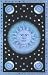 Blue & Black Sun & Moon Indian Bedspread, Twin Size