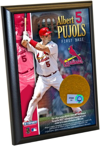 MLB St. Louis Cardinals Albert Pujols 4-by-6-Inch Dirt Plaque