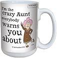 Tree-Free Greetings lm43763 Hilarious Aunty Acid Crazy Aunt by The Backland Studio Ceramic Mug, 15-Ounce