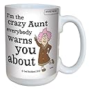 Tree-Free Greetings lm43763 Hilarious Aunty Acid Crazy Aunt by The Backland Studio Ceramic Mug, 15-Ounce