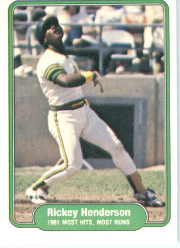 1982 Fleer # 643 Rickey Henderson Oakland Athletics Baseball Card