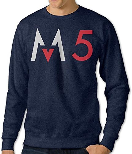 PPAP Men's Maroon 5 Band Crew - Neck Pullover Long Sleeve Sweatshirts Navy Size XL