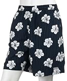 Chaps Mens Swim Trunk with Allover Print, Navy